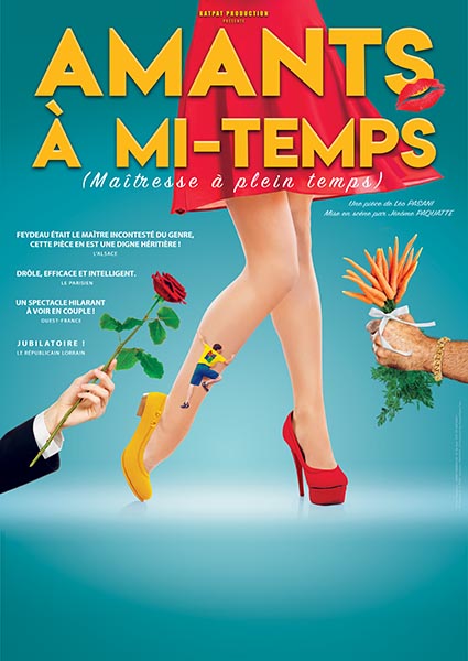 Affiche du spectacle Amants à mi-temps à la Comédie de Metz