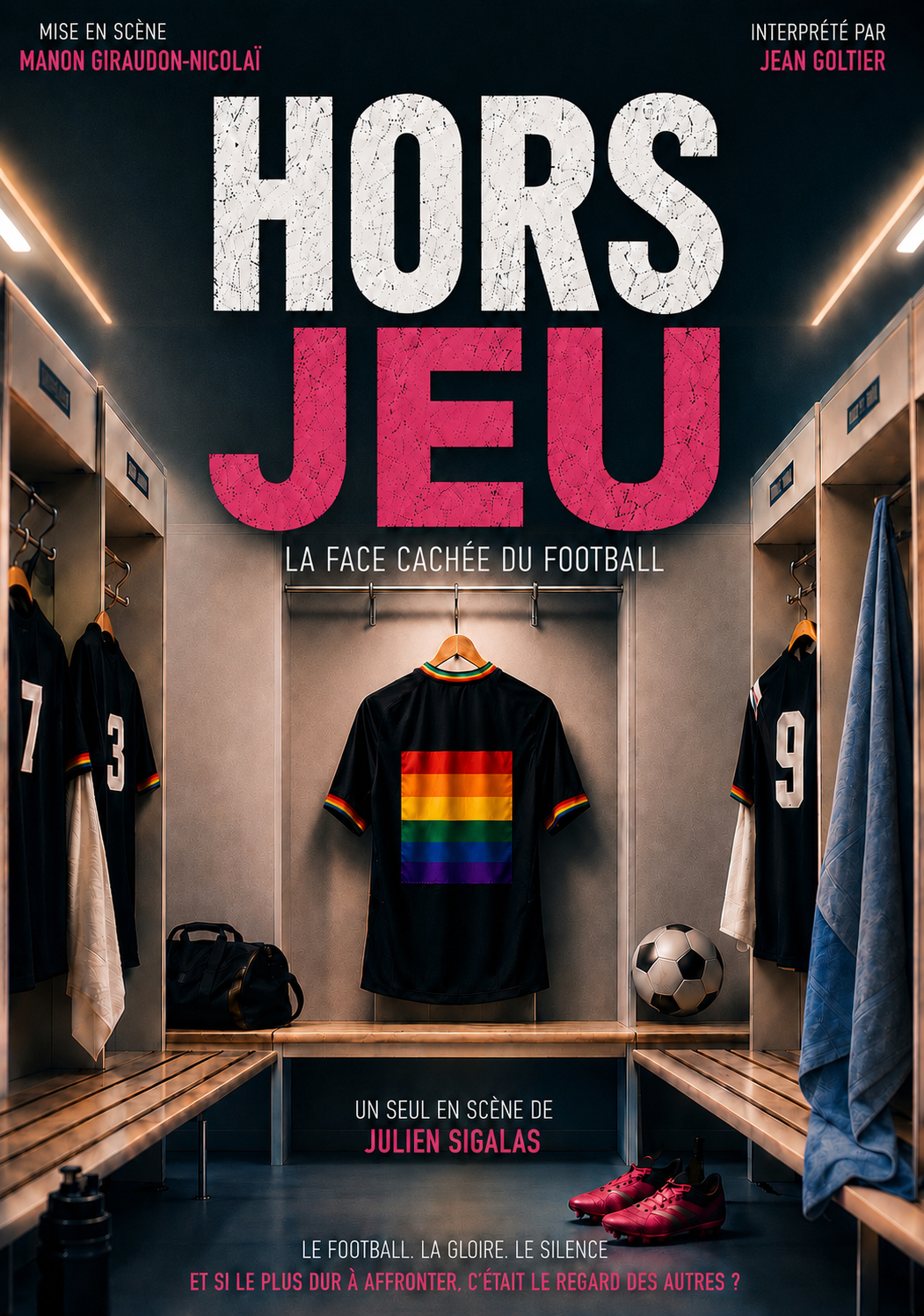 Affiche du spectacle Hors-jeu, la face cachée du football à la Comédie de Metz