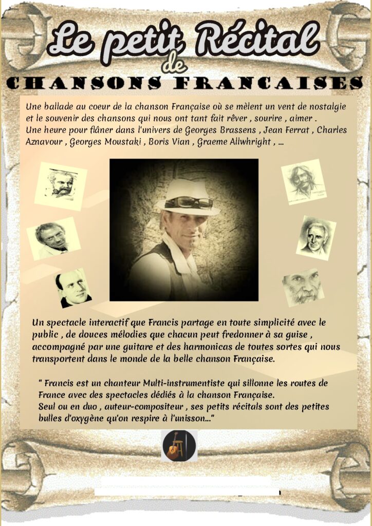 Affiche du spectacle Le petit récital de chansons françaises à la Comédie de Metz