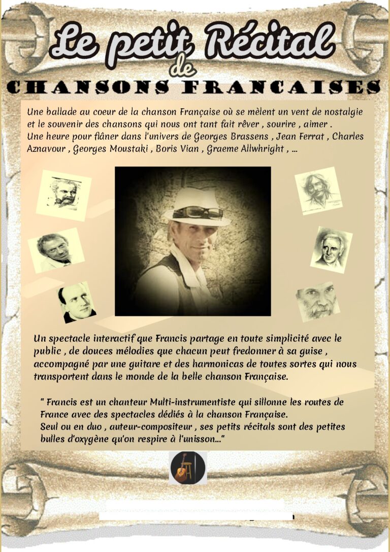 Affiche du spectacle Le petit récital de chansons françaises à la Comédie de Metz
